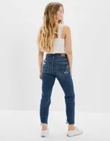 AE Stretch Ripped High V-Rise Mom Jean
