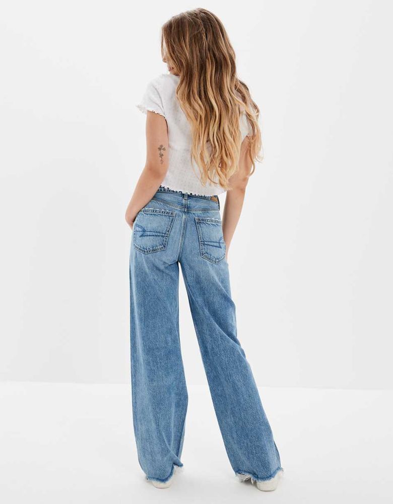 AE Dreamy Drape Super High-Waisted Baggy Wide-Leg Jean