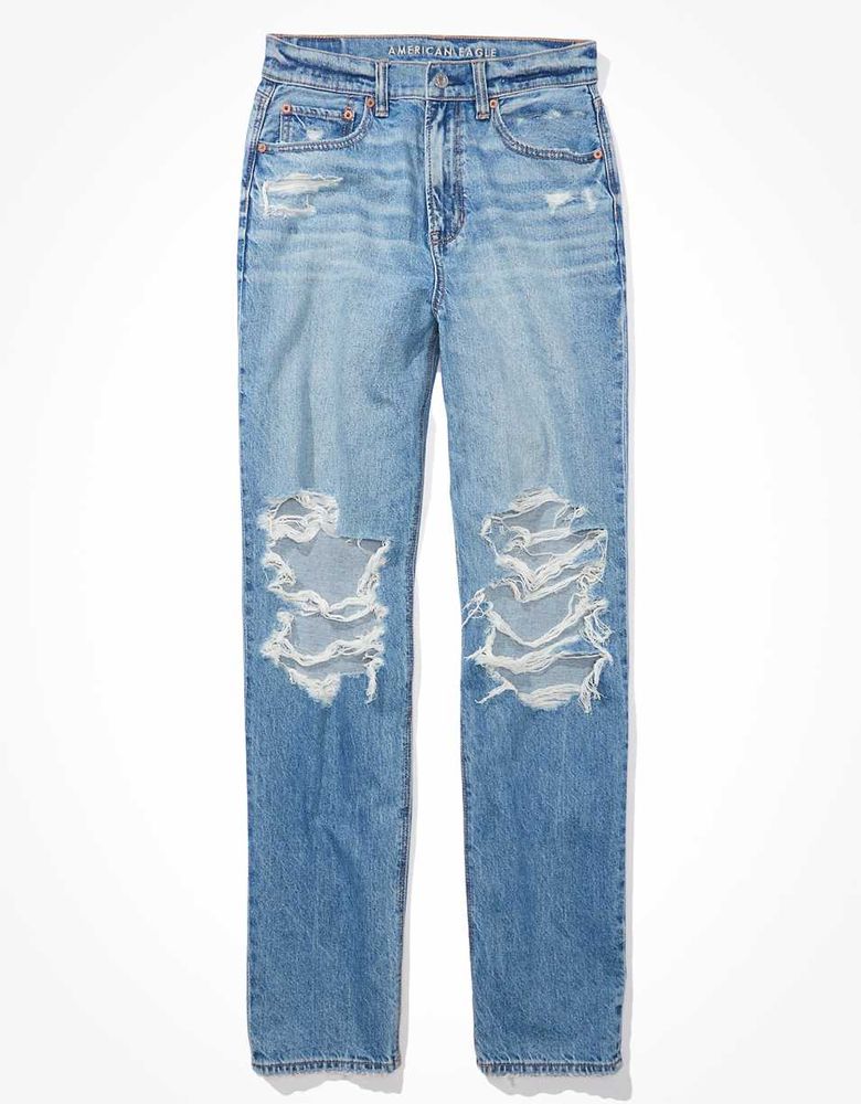 AE Strigid Ripped Mom Jean