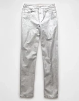 AE Stretch Metallic Super High-Waisted Baggy Straight Jean