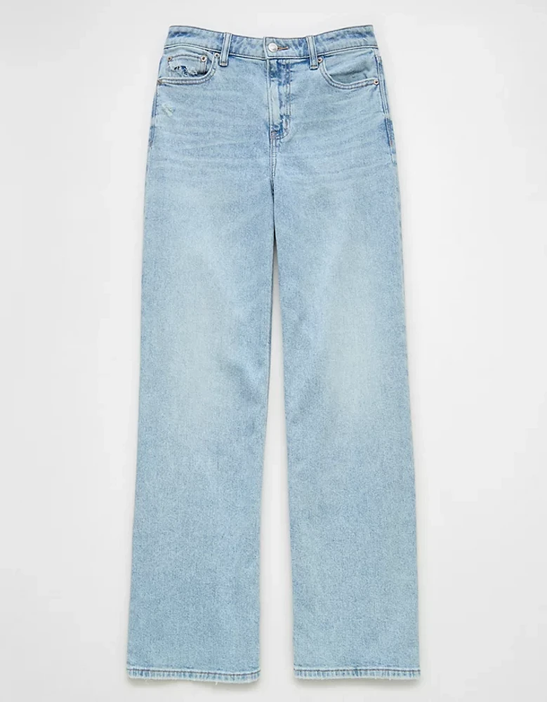 AE Dreamy Drape Stretch Super High-Waisted Baggy Wide-Leg Jean