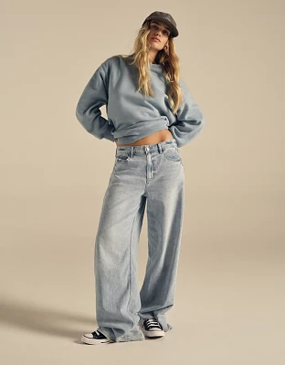 AE Dreamy Drape Stretch Super High-Waisted Baggy Wide-Leg Jean