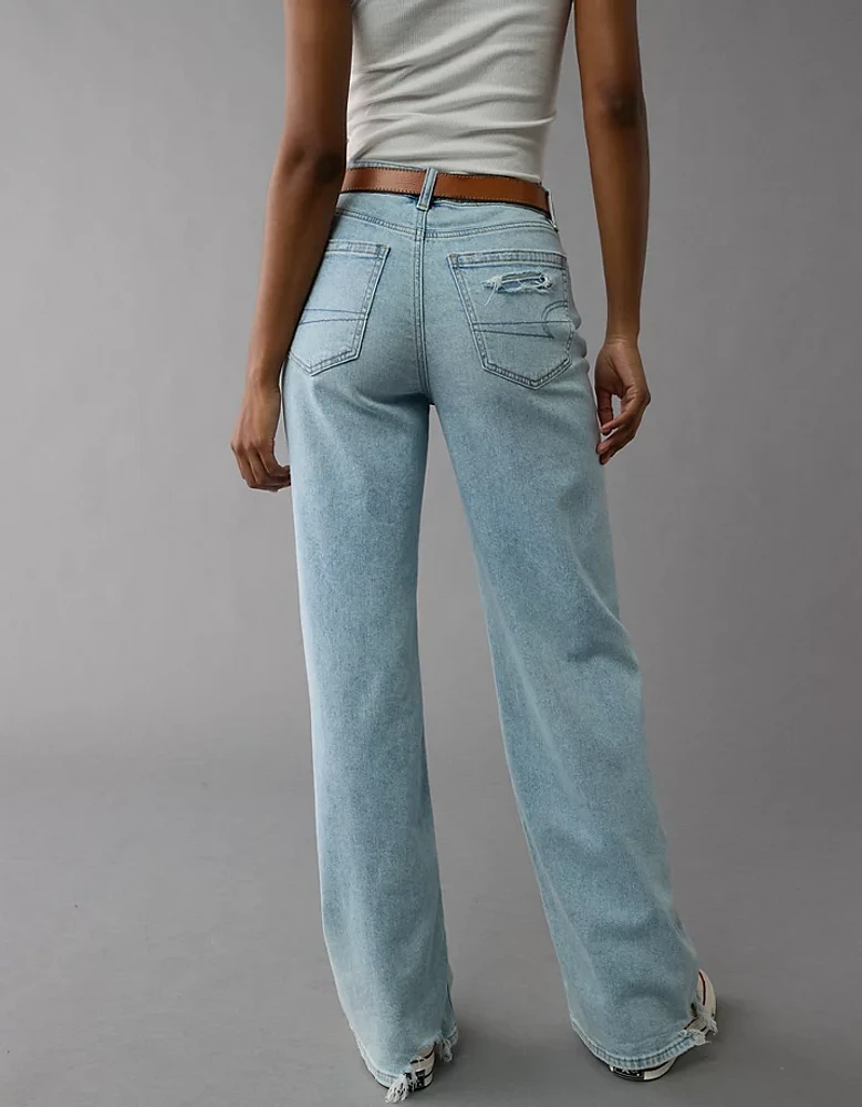 AE Dreamy Drape Stretch Super High-Waisted Baggy Wide-Leg Jean