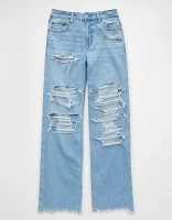 Jean ample à jambe large taille très haute déchiré et extensible Dreamy Drape AE