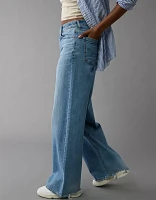 Jean extensible et rigide à jambe très large taille haute AE