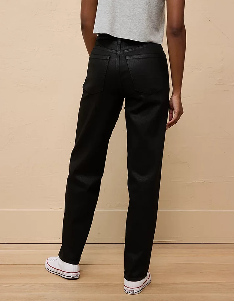 AE Stretch Coated Super High-Waisted Baggy Straight Jean