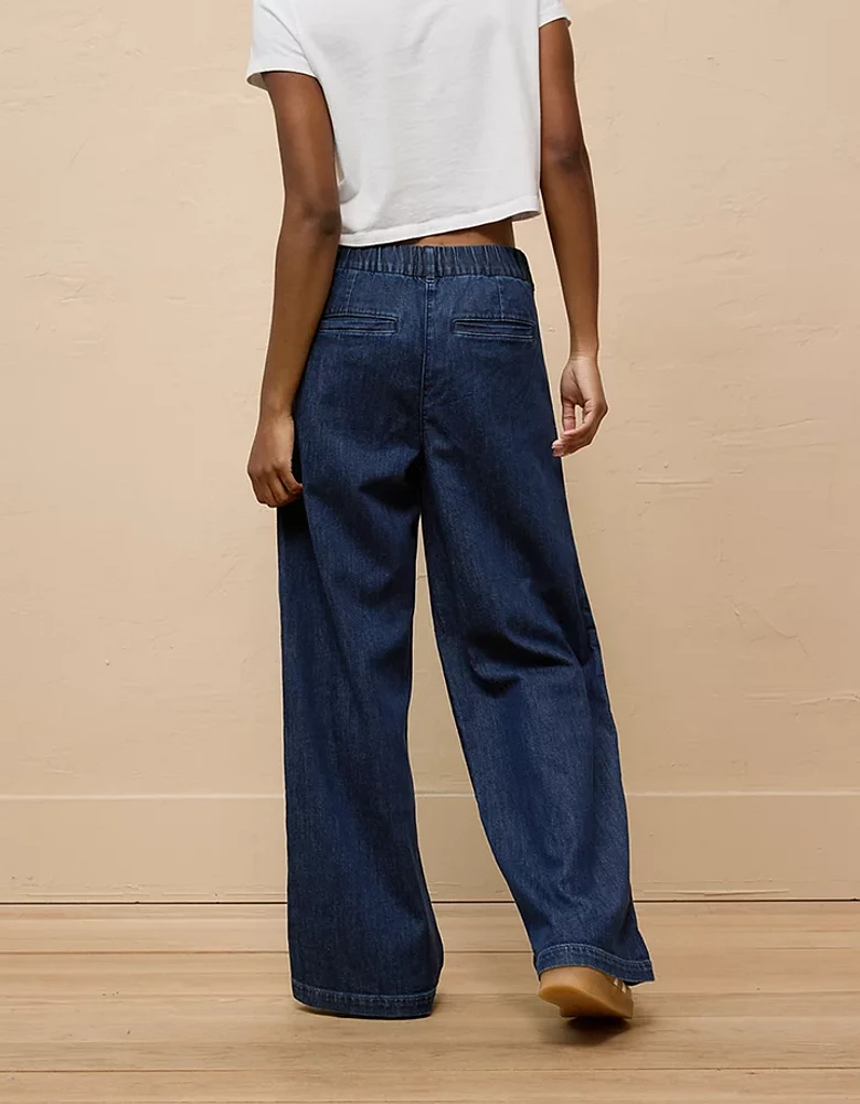 AE Stretch Super High-Waisted Ultra Wide-Leg Trouser Jean