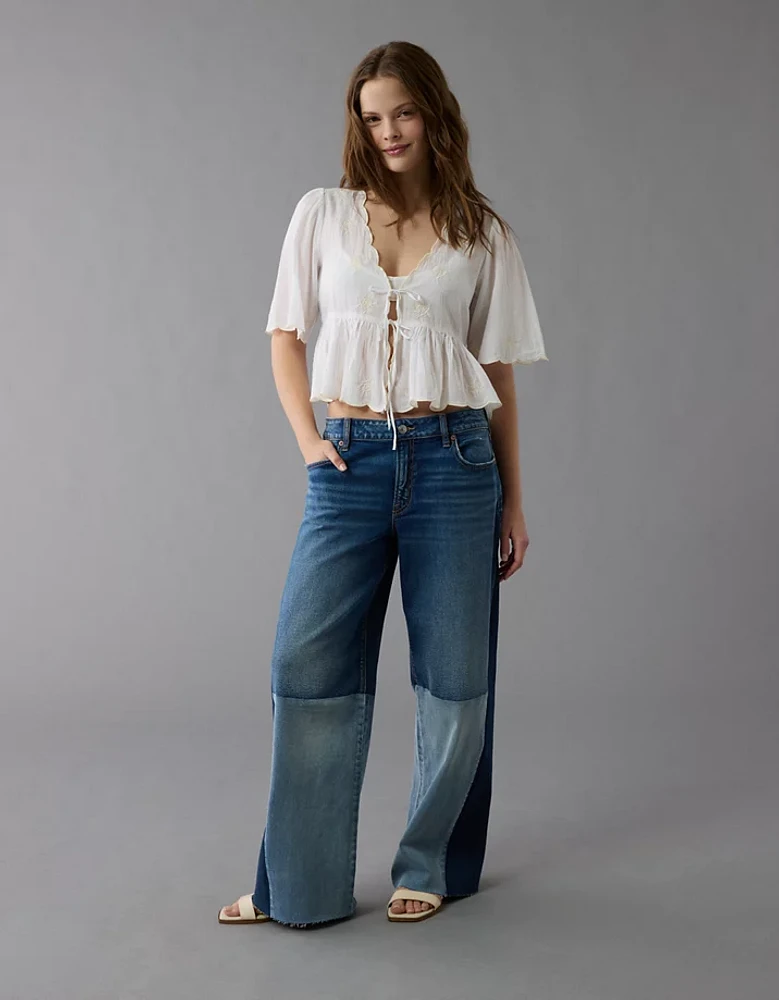 AE Stretch Low-Rise Baggy Wide-Leg Jean