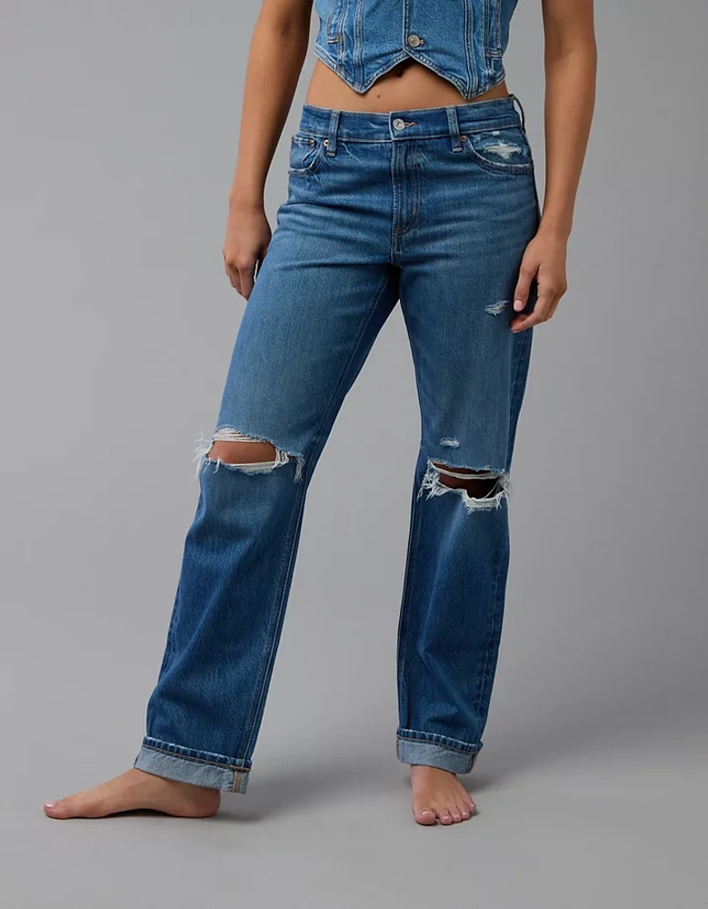 AE Ripped Low-Rise Ex-Boyfriend Jean