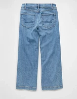 Jean court ample à jambe large et taille basse extensible AE