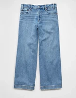Jean court ample à jambe large et taille basse extensible AE
