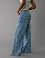 AE Dreamy Drape Stretch Patchwork Low-Rise Baggy Wide-Leg Jean