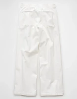 Jean à ceinture élastique jambe très large et taille basse extensible AE