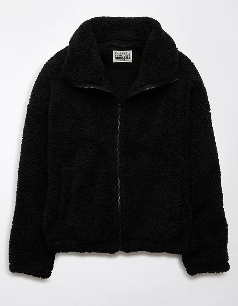 AE Zip-Up Bear Hug Sherpa Sweatshirt