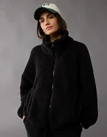 AE Zip-Up Bear Hug Sherpa Sweatshirt