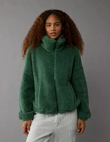 AE Zip-Up Bear Hug Sherpa Sweatshirt