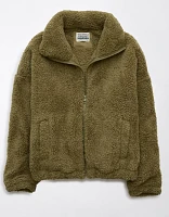 AE Zip-Up Bear Hug Sherpa Sweatshirt