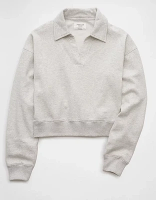 AE Cropped Polo Sweatshirt