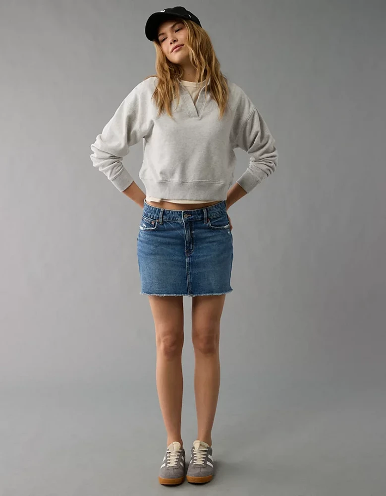 AE Cropped Polo Sweatshirt