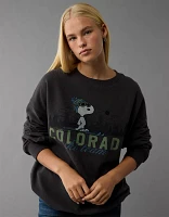 AE Oversized Snoopy Holiday Graphic Sweatshirt