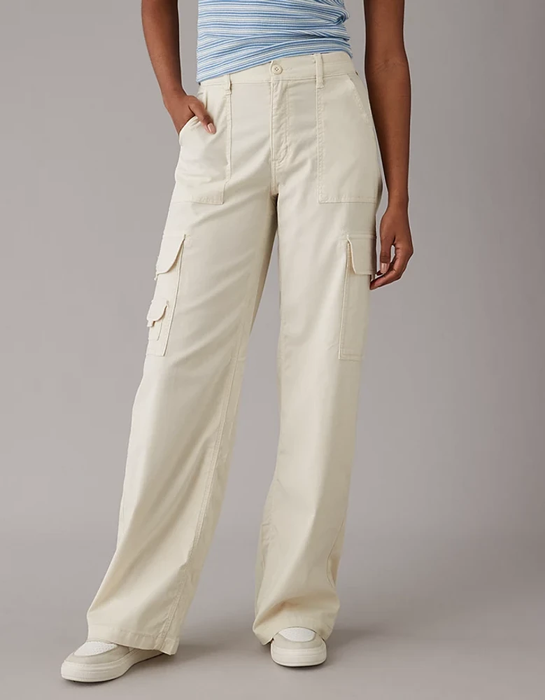 AE Dreamy Drape Stretch Cargo Super High-Waisted Baggy Wide-Leg Pant