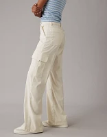 AE Dreamy Drape Stretch Cargo Super High-Waisted Baggy Wide-Leg Pant