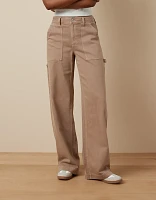 AE Dreamy Drape Woven Super High-Waisted Baggy Wide-Leg Pant