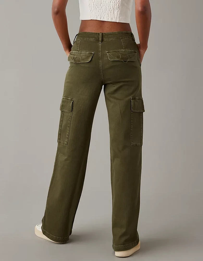 AE Dreamy Drape Stretch Cargo Super High-Waisted Baggy Wide-Leg Pant