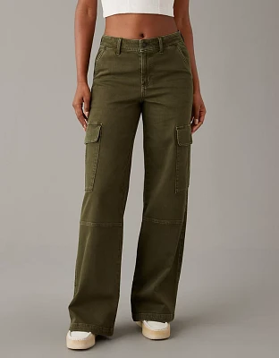 AE Dreamy Drape Stretch Cargo Super High-Waisted Baggy Wide-Leg Pant