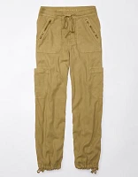 AE Dreamy Drape Linen-Blend Baggy Wide-Leg Cargo Pant