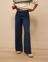 AE Dreamy Drape Sueded High-Waisted Baggy Wide-Leg Pant