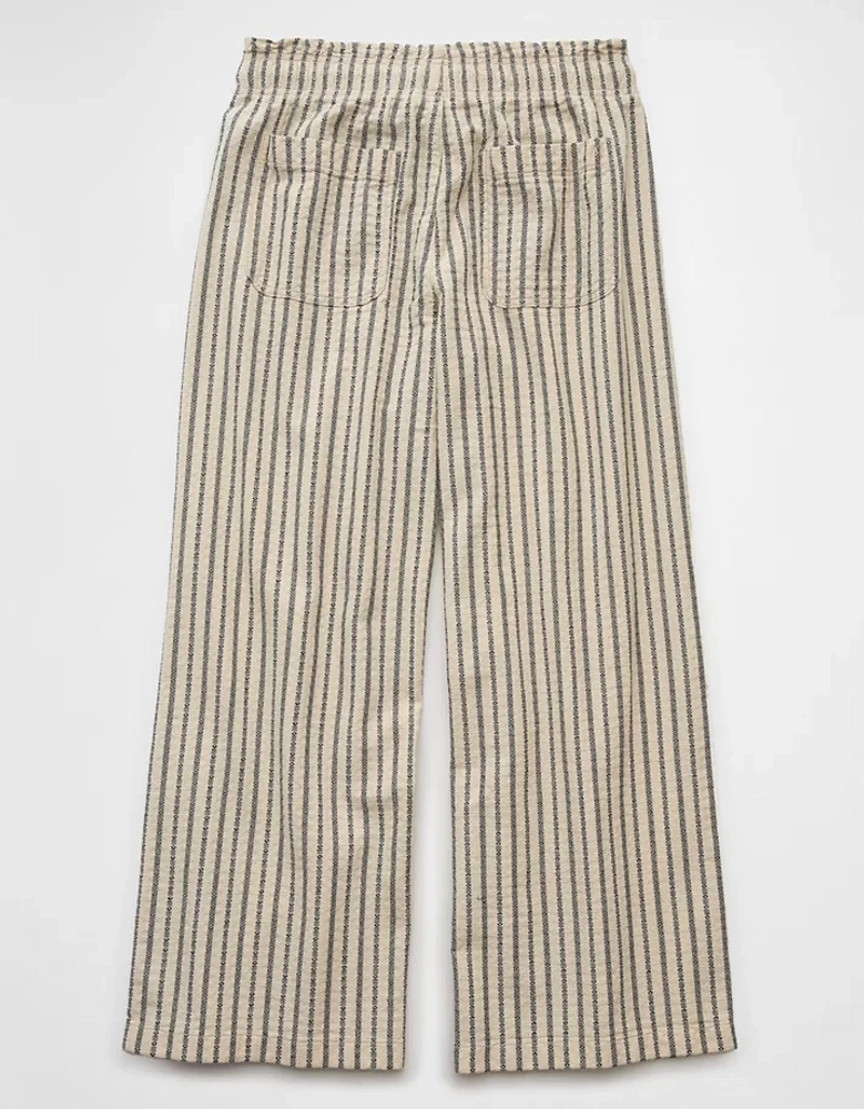 Pantalon à ceinture élastique rayé AE