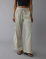 Pantalon à ceinture élastique rayé AE