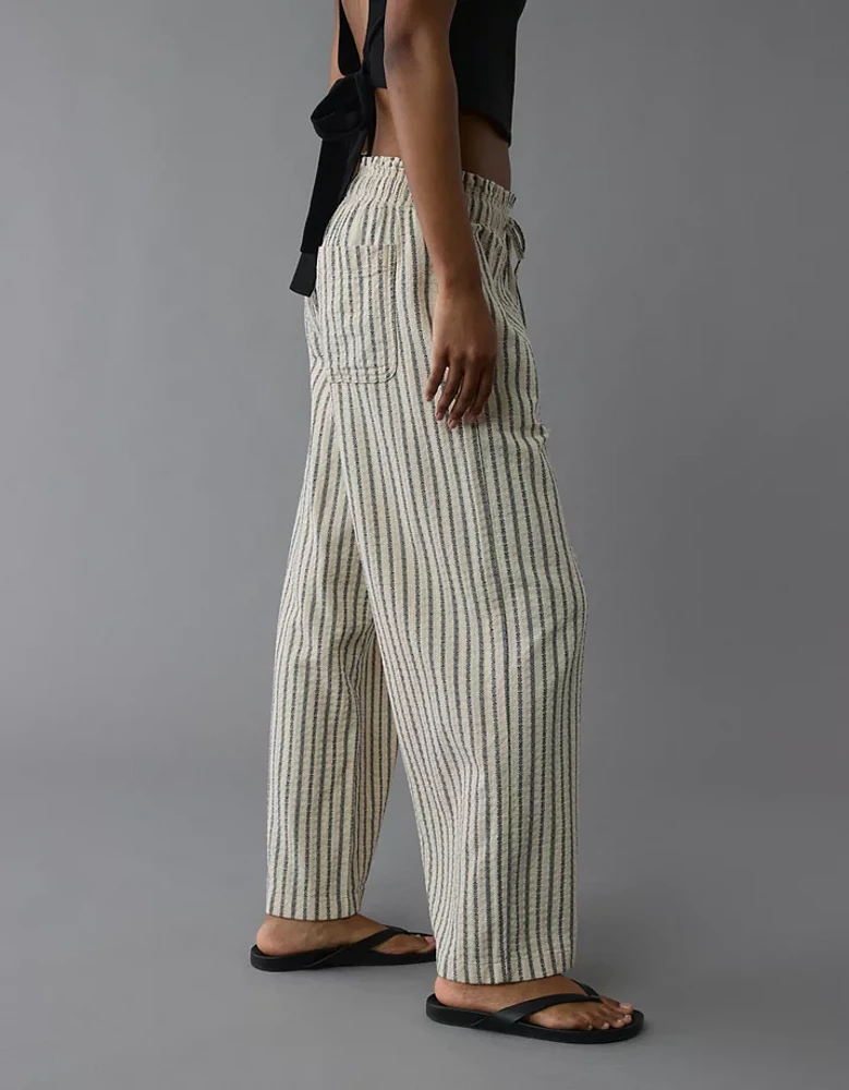 Pantalon à ceinture élastique rayé AE