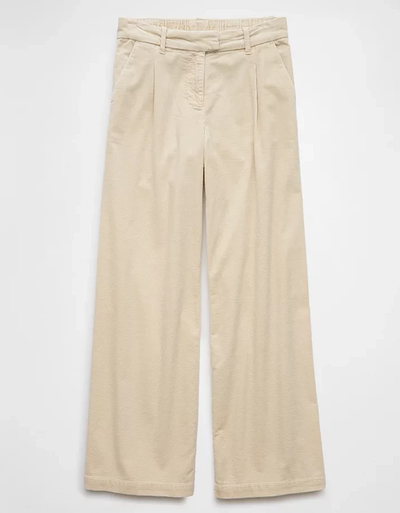 AE Stretch Corduroy High-Waisted Wide-Leg Trouser