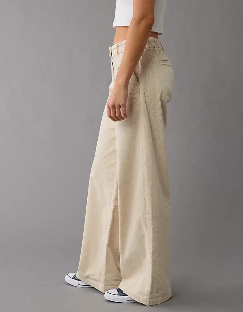 AE Stretch Corduroy High-Waisted Wide-Leg Trouser