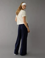 Pantalon à taille basse ceinture élastique pavot AE