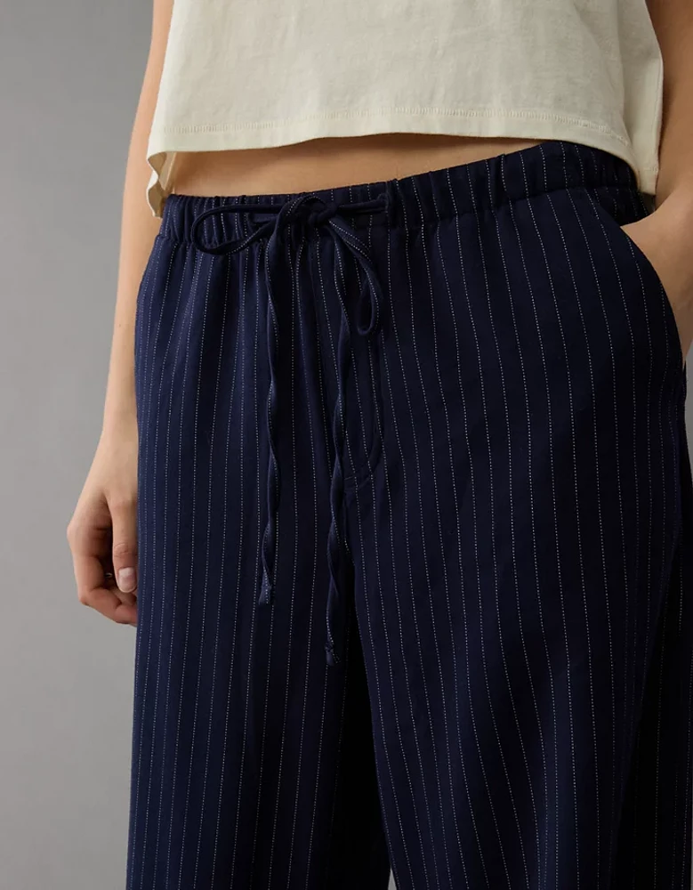 Pantalon à taille basse ceinture élastique pavot AE