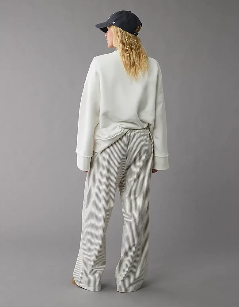 Pantalon de pyjama tissé à jambe large pour femmes AE