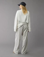 Pantalon de pyjama tissé à jambe large pour femmes AE