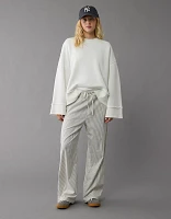 Pantalon de pyjama tissé à jambe large pour femmes AE