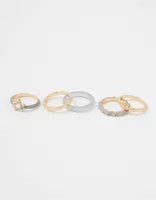 AEO Wintery Gold Ring 5-Pack