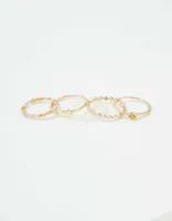 AEO Neutral Beaded Ring 5-Pack