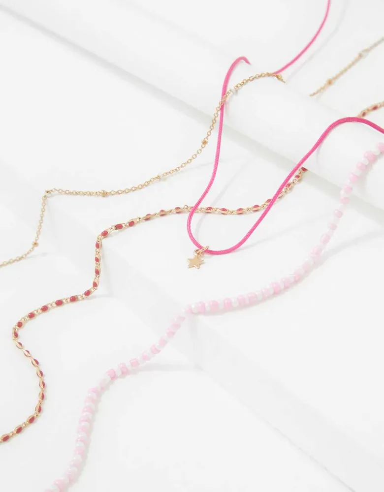 AEO Think Pink Necklace 4-Pack