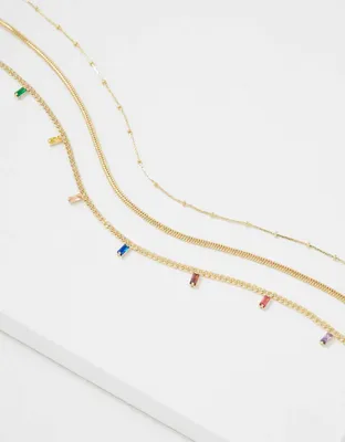 AEO Gold Layered Necklace 3-Pack