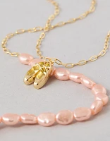 Ensemble de deux colliers à perles rose AEO