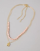 AEO Pink Pearl Necklace 2-Pack