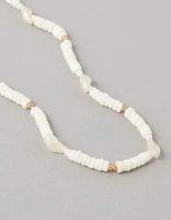 Collier long à perles blanches AEO