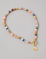 Collier à perles en forme de cœur fierté AEO