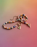 Collier à perles en forme de cœur fierté AEO